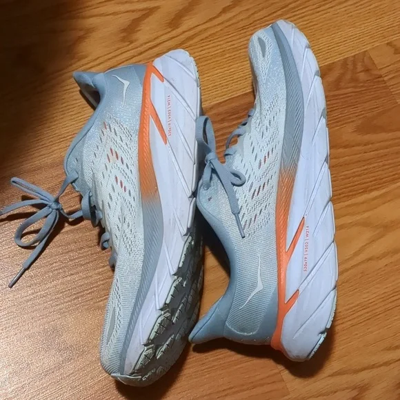 Hoka One One Clifton 8 Blue Fog Plein Air Running Shoe Women’s Size 10 D - Picture 13 of 14